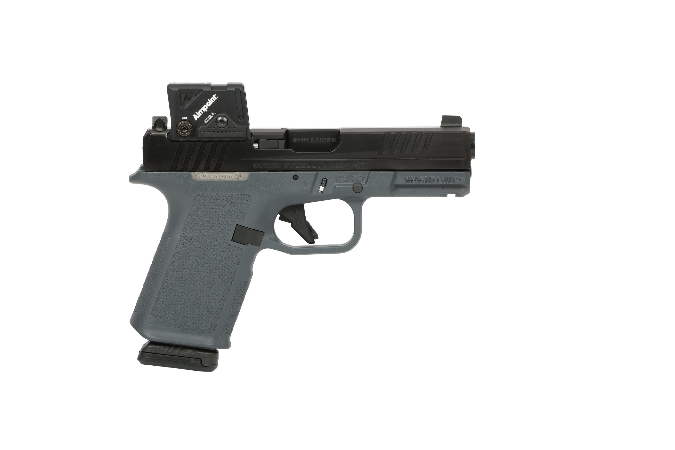 RUGER RXM 9MM BLK/GRAY 15+1 4" COA