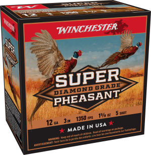 WINCHESTER SUPER PHEASANT DIAMOND GRADE 12 GA 3" #5 1-5/8 OZ 25 RD/BX 10 BX/CS