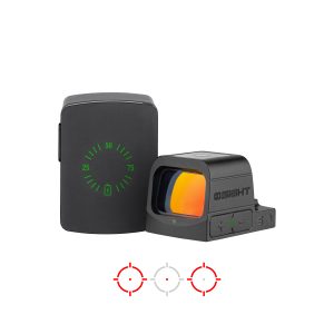 OSIGHT S, 2MOA DOT + 32MOA CIRCLE RED DOT SIGHT WITH CHARGING COVER RMSc FOOTPRINT BLACK
