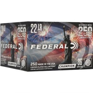 22 LONG RIFLE 36GR COPPER PLATED HOLLOW POINT 250/BOX