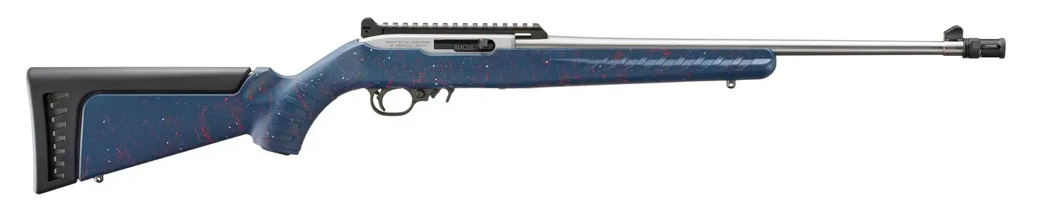 RUGER 10/22 AMERICA'S 250TH RWB SPLATTER STOCK 22LR RIFLE 18.50" STS 1-10RD MAG