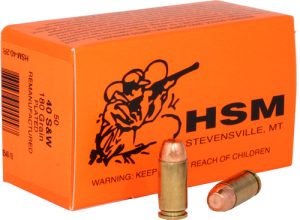 HSM REMANUFACTURED 40 SW 180GR - PLEATED LEAD-RN 50RD 20BX/CS
