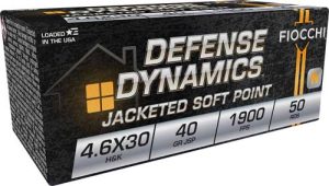 FIOCCHI 4.6X30 40GR JSP - 50RD 20BX/CS