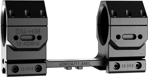 AUDERE SCOPE MOUNT ADVERSUS - 34MM HIGH 40MOA BLACK - Image 2