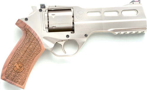 CHIAPPA RHINO 50DS 357MAG - 5" ADJ. SIGHT CHROME/WALNUT.