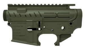 FAXON AR-15 X-TRA LITE - RECEIVER SET OD GREEN STRIPPED