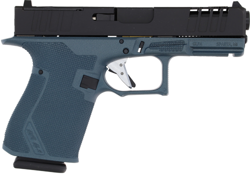 GLFA 19 STRIKER 9MM 4" 15 SHOT - BLACK SLIDE TITANIUM FRAME