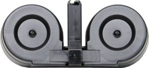IVER JOHNSON MAGAZINE AR15 - 223 100RD DRUM BLK/CLEAR POLY