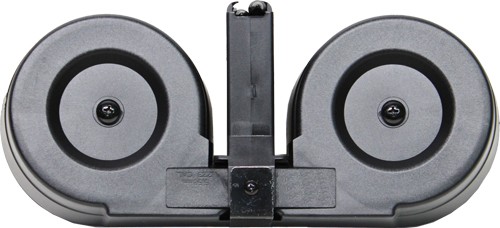 IVER JOHNSON MAGAZINE AR15 - 223 100RD DRUM BLK/CLEAR POLY