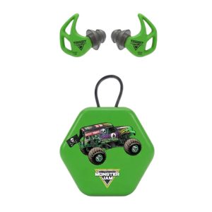 Axil Monster Jam X20 Ear Plugs 17dB or 19dB Grave Digger Green