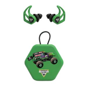 Axil Monster Jam X30i Ear Plugs 15dB or 19dB Grave Digger Green