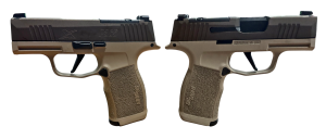 SIG SAUER P365X TWO TONE TAN 9MM PSTL 3.1" BBL 2-12RD MAGS, OPTC PLTE COVER