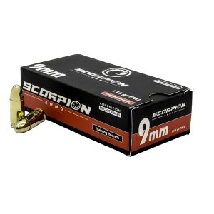 SCORPION 9MM 115GR FMJ 50RD BOX/1000RD CASE