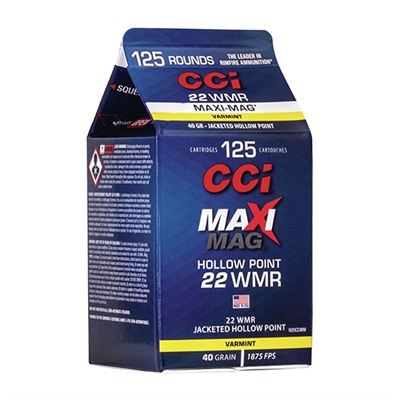 22 WMR 40GR JACKETED HOLLOW POINT 125/BOX
