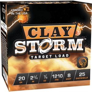 CLAY STORM 20 GAUGE 2-3/4'' 7/8OZ #8 SHOT 1210 FPS 25/BOX